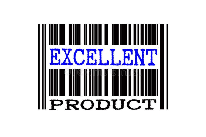 Texto conceitual no código de barras ilustração do vetor