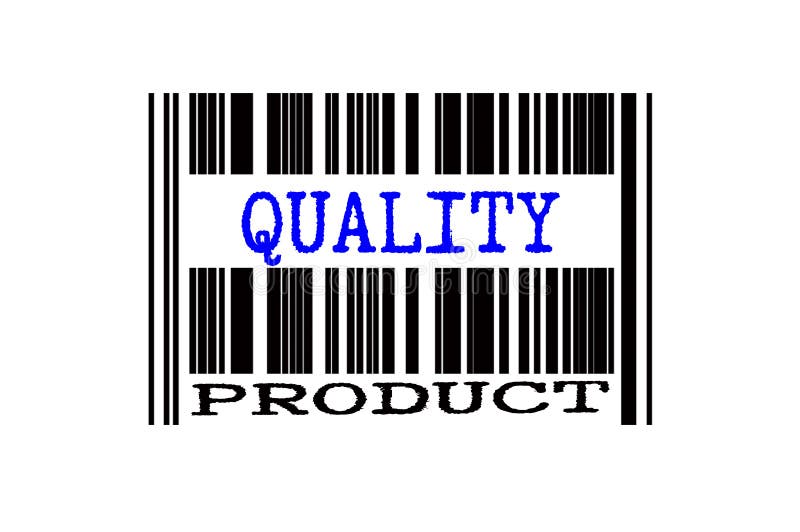 Texto conceitual no código de barras ilustração royalty free