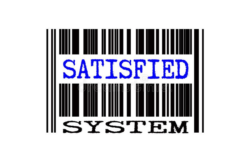 Texto conceitual no código de barras ilustração do vetor