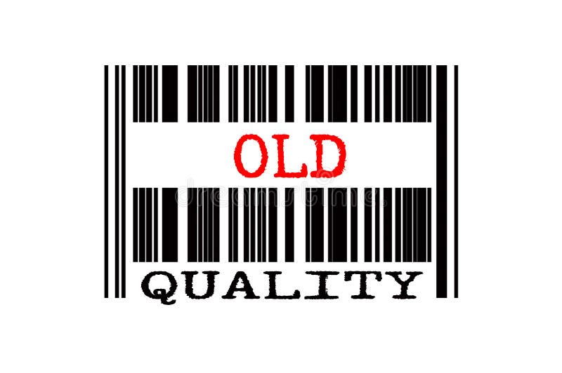 Texto conceitual no código de barras ilustração royalty free