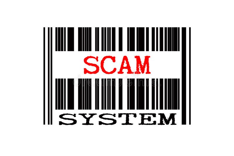 Texto conceitual no código de barras ilustração do vetor