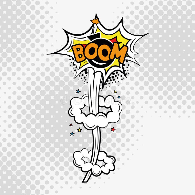 Texto cómico, estilo del arte pop auge stock de ilustración Texto cómico, estilo del arte pop auge stock de ilustración