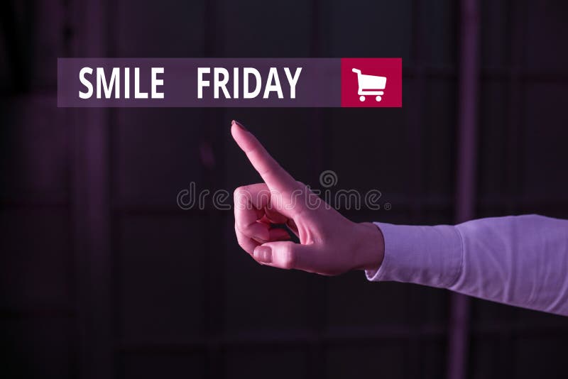Texto de texto da palavra sorria sexta-feira Conceito de negócios para uso para expressar felicidade desde o início da nova seman foto de stock Texto de texto da palavra sorria sexta-feira Conceito de negócios para uso para expressar felicidade desde o início da nova seman foto de stock