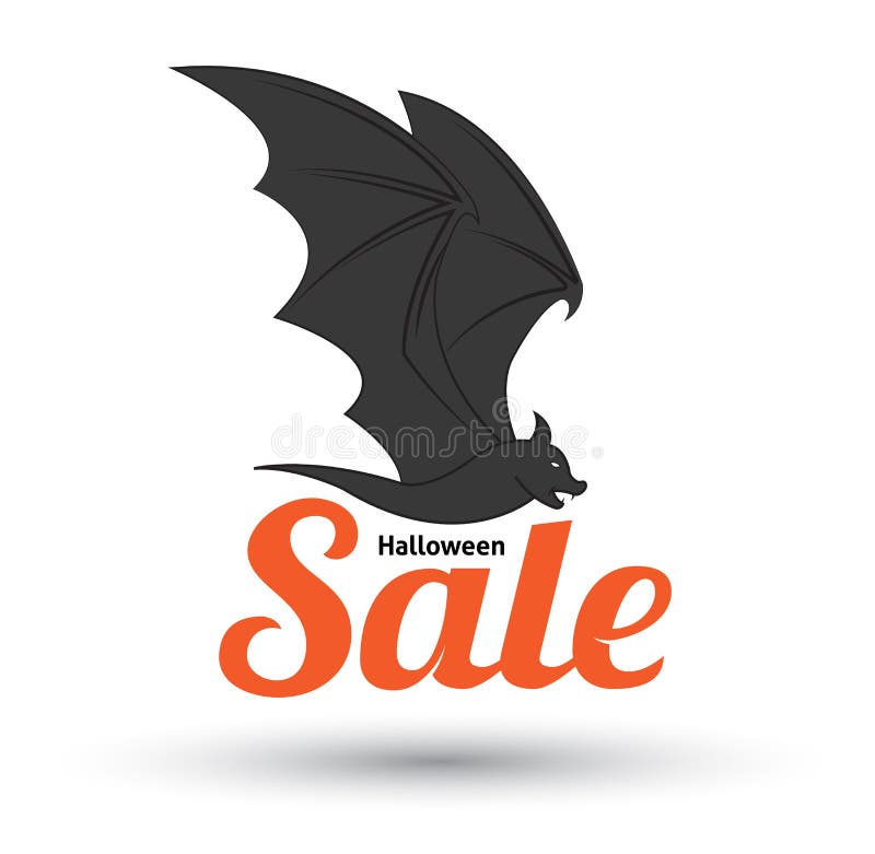 Texto de la venta con el palo para la promoción de venta de Halloween ilustración del vector Texto de la venta con el palo para la promoción de venta de Halloween ilustración del vector