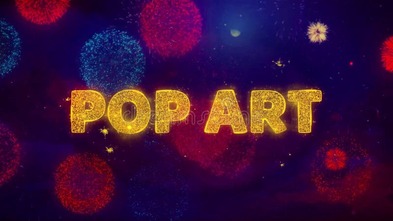 Texto de pop art sobre coloridas partÃ­culas de explosiÃ³n de fÃ¡bricas