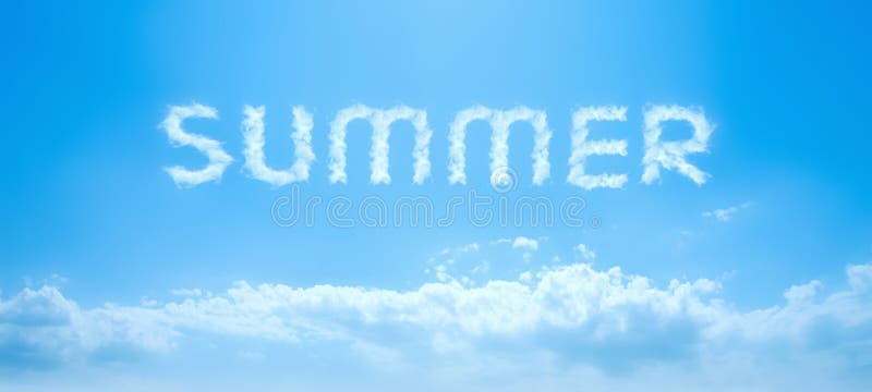 Texto del cielo del verano fotografía de archivo Texto del cielo del verano fotografía de archivo