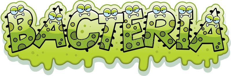 Texto fangoso de las bacterias de la historieta libre illustration Texto fangoso de las bacterias de la historieta libre illustration