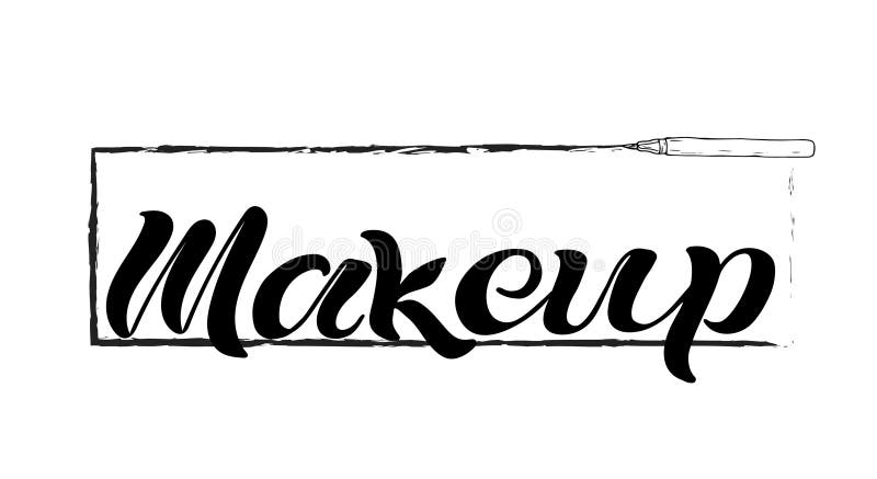 Texto negro del maquillaje ilustración del vector Texto negro del maquillaje ilustración del vector