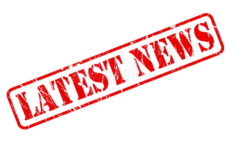 Texto rojo del sello de las últimas noticias ilustración del vector Texto rojo del sello de las últimas noticias ilustración del vector