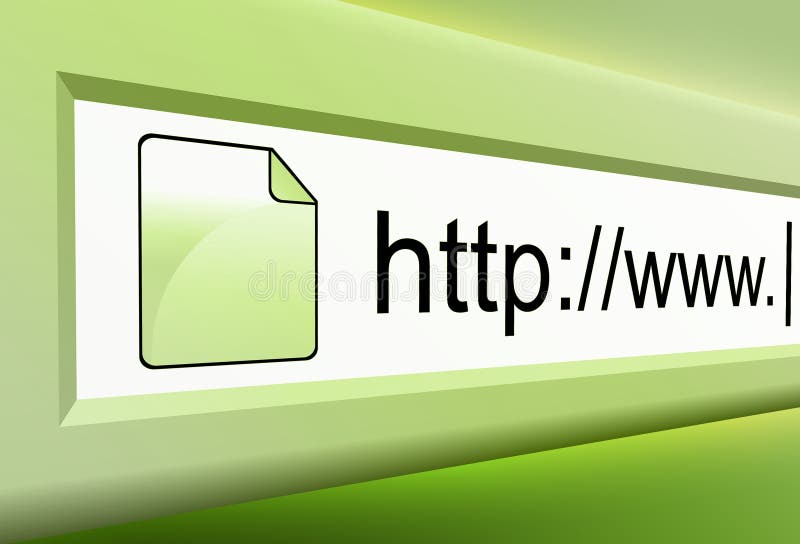 Texto verde del URL del Internet ilustración del vector Texto verde del URL del Internet ilustración del vector