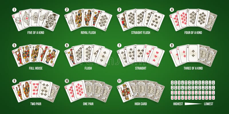 Jogo de cartas baralho completo rei rainha jack com fundo liso casino poker