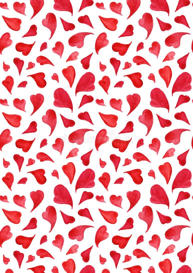 Textur för modell för bakgrund för dag för ` s för valentin för röda hjärtor för vattenfärg Sankt royaltyfri illustrationer Textur för modell för bakgrund för dag för ` s för valentin för röda hjärtor för vattenfärg Sankt royaltyfri illustrationer