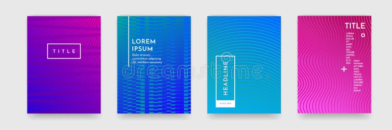 Textur för modell för färglutningabstrakt begrepp geometrisk för uppsättning för vektor för bokomslagmall stock illustrationer