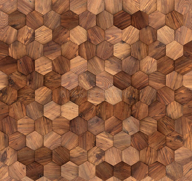 Textur för wood vägg för sexhörningar sömlös arkivfoto Textur för wood vägg för sexhörningar sömlös arkivfoto