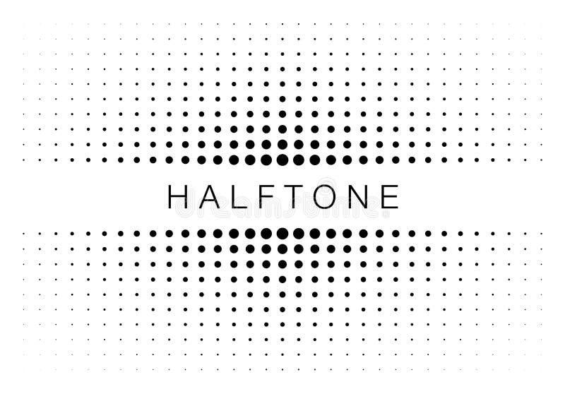 Textur mit Halbtongefälle Comic-Punktmuster mit Halbkreispunkttextur Vektor-Hintergrund lizenzfreie abbildung