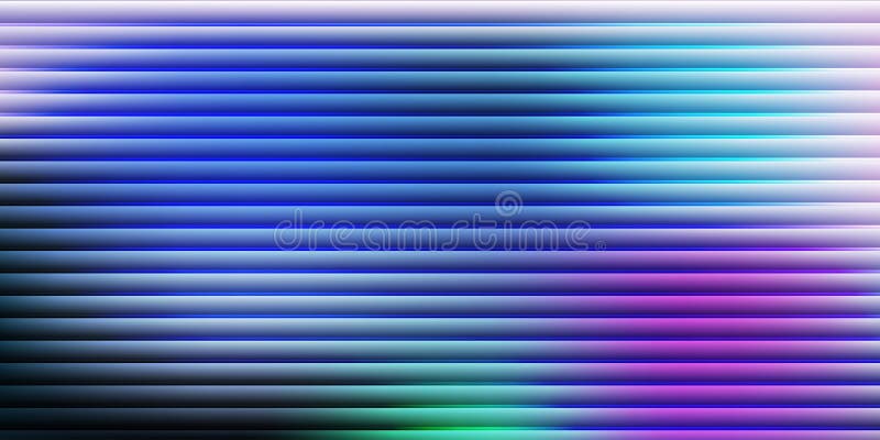 Textur mit lebhaften Gradientenschattierungen mit glänzend glatten vertikalen Linien. Dicke und dynamische futuristische Nebel stock abbildung