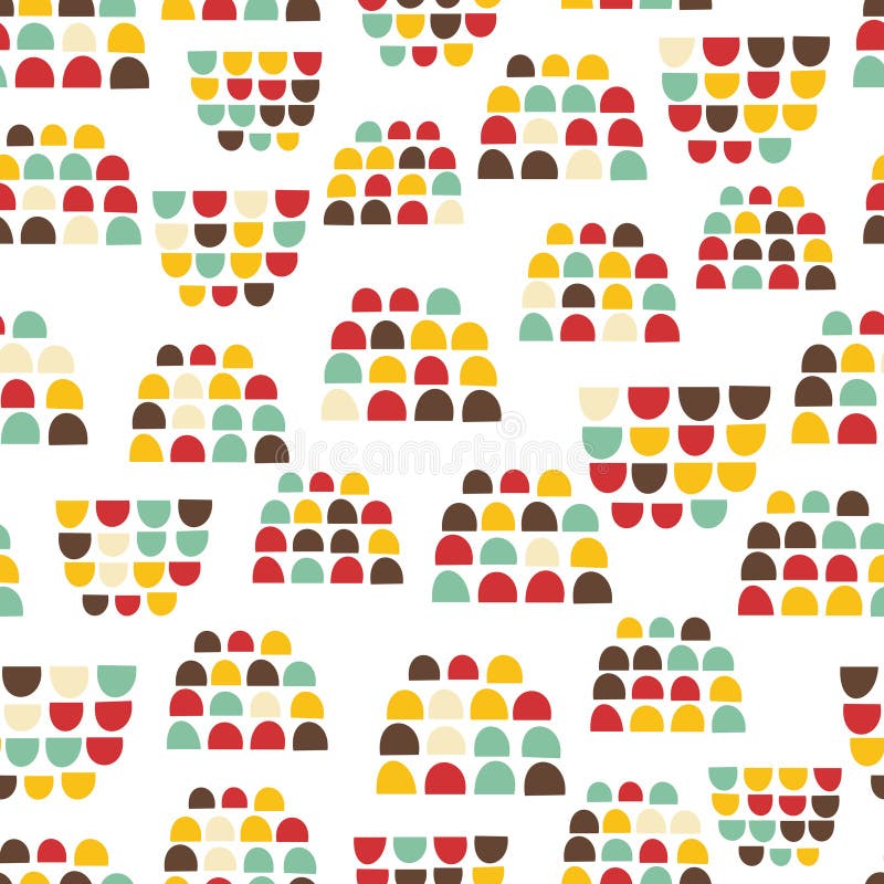 Textura abstrata sem emenda com elementos engraçados. ilustração do vetor