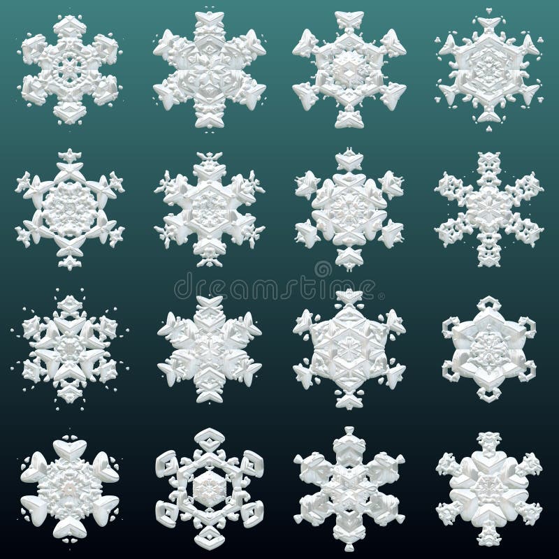Textura afiada de muitos flocos de neve com formas diferentes ilustração stock Textura afiada de muitos flocos de neve com formas diferentes ilustração stock