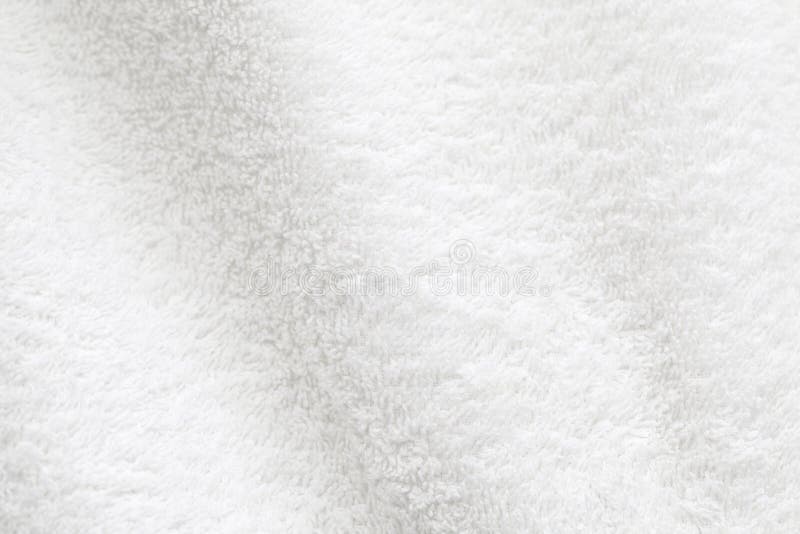 Textura blanca de la foto del fondo de la toalla del algodón