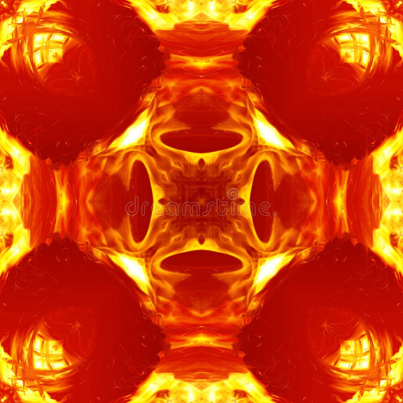 Textura caliente del fuego del extracto simétrico inconsútil del modelo stock de ilustración Textura caliente del fuego del extracto simétrico inconsútil del modelo stock de ilustración
