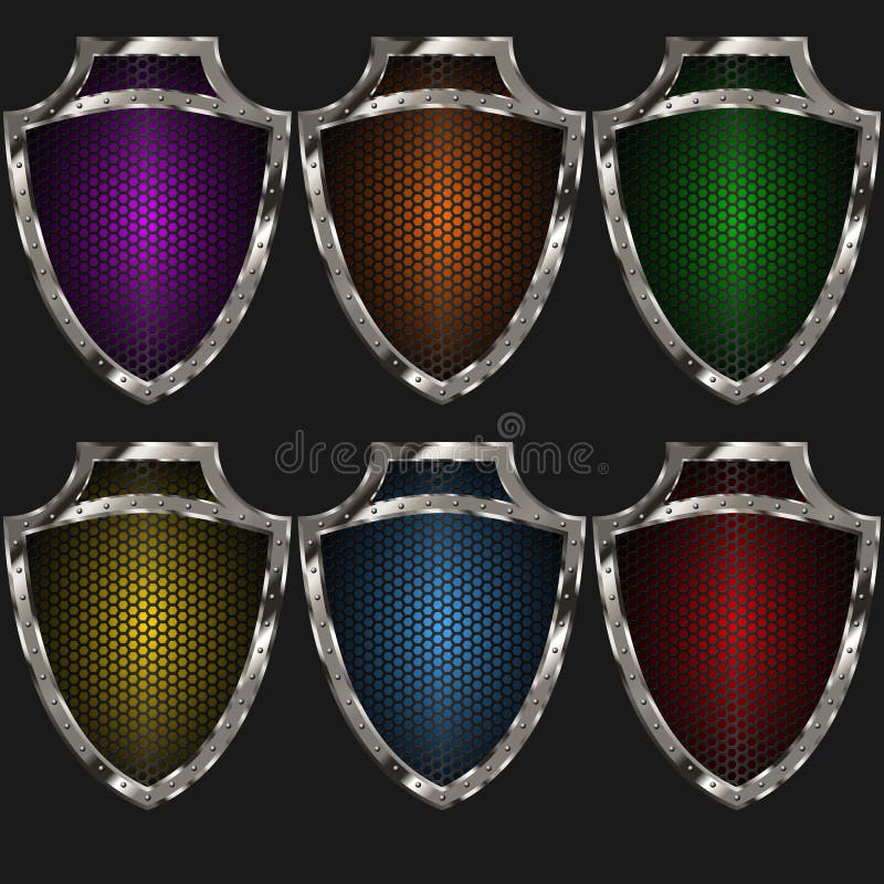 Textura-color del escudo ilustración del vector Textura-color del escudo ilustración del vector