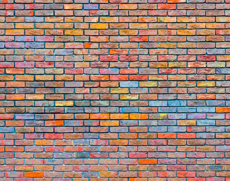 Textura colorida da parede de tijolo