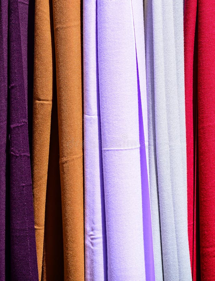 Textura colorida dos scarves foto de stock Textura colorida dos scarves foto de stock