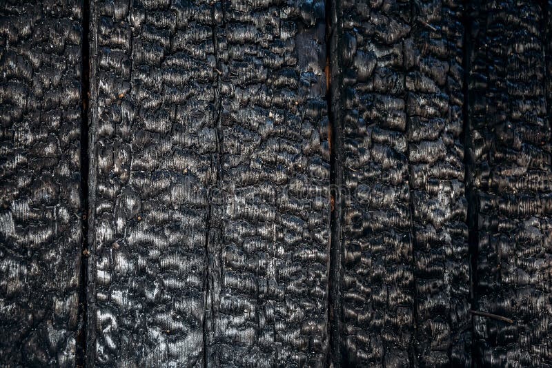 Textura da parede de madeira queimada carbonizada da placa após o fogo, fundo preto de carvão imagem de stock Textura da parede de madeira queimada carbonizada da placa após o fogo, fundo preto de carvão imagem de stock
