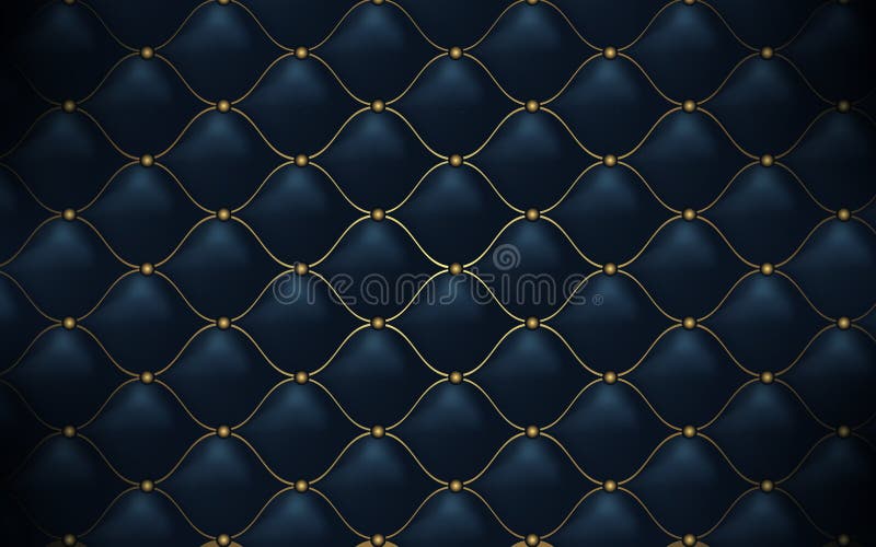 Textura de couro Obscuridade luxuosa do teste padrão poligonal abstrato - azul com ouro Textura de couro Obscuridade luxuosa do teste padrão poligonal abstrato - azul com ouro