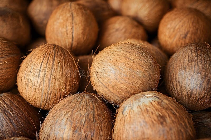 Textura de los cocos frescos cerrados. ai generativo stock de ilustración