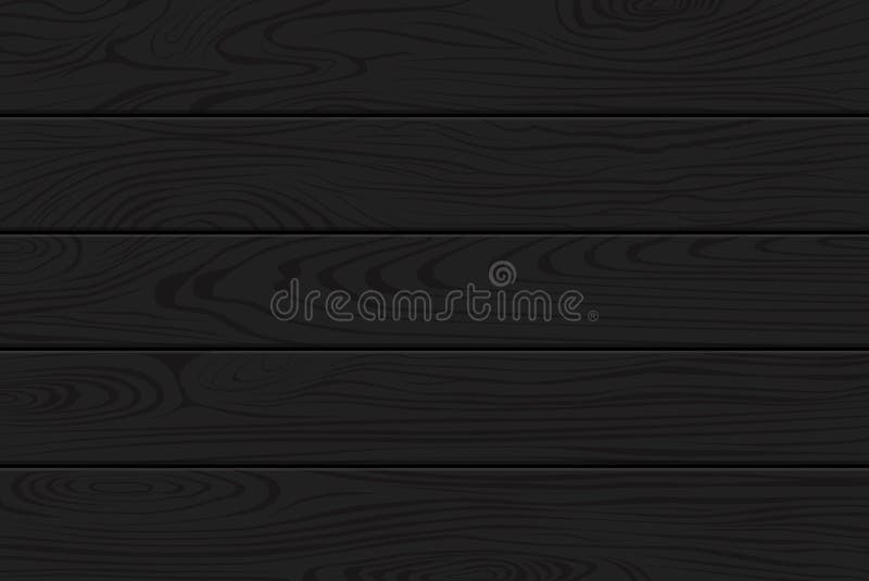 Black wood texture. Natural dark wooden background. Ebony, coal black wood. Top view. Vector planks texture. Black wood texture. Natural dark wooden background. Ebony, coal black wood. Top view. Vector planks texture