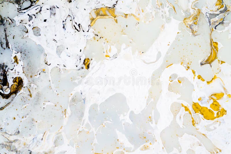 Textura de mármore brilhante do fundo com cores do ouro, as pretas, as cinzentas e as brancas, usando a técnica média de derra foto de stock royalty free Textura de mármore brilhante do fundo com cores do ouro, as pretas, as cinzentas e as brancas, usando a técnica média de derra foto de stock royalty free