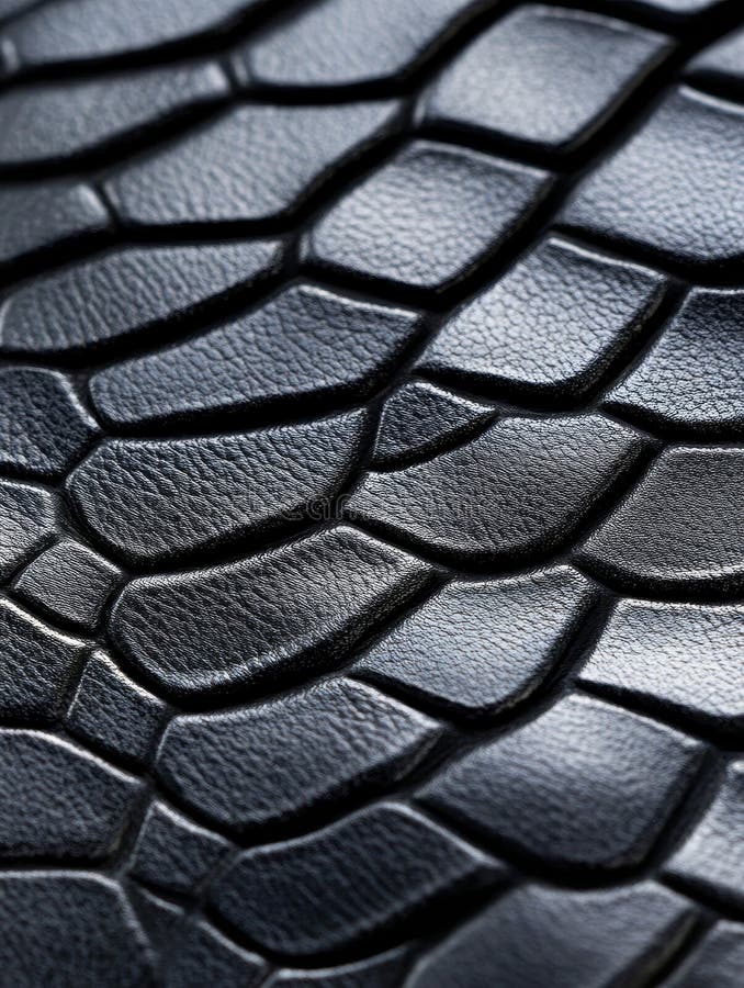 Textura de piel reptil de cuero negro de lujo de cuero oscuro texturado como escalas reptiles sofisticado elegante stock de ilustración