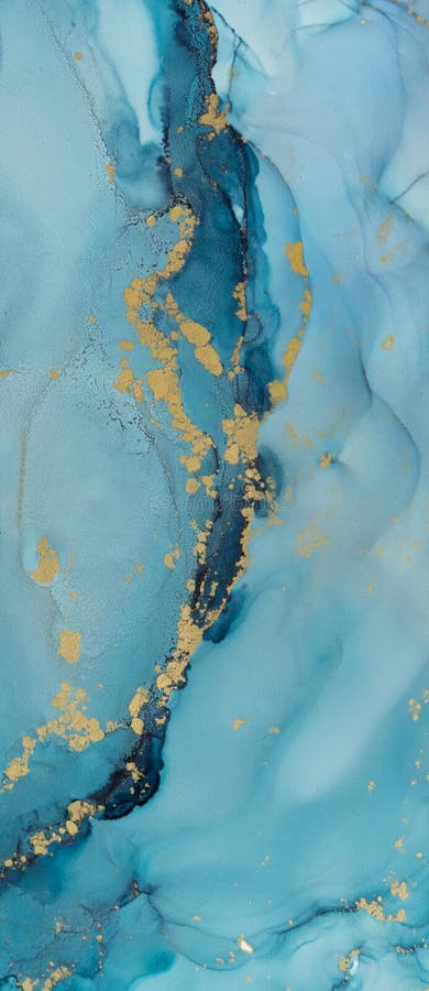 Textura de tinta de álcool fluida azul foto de stock royalty free