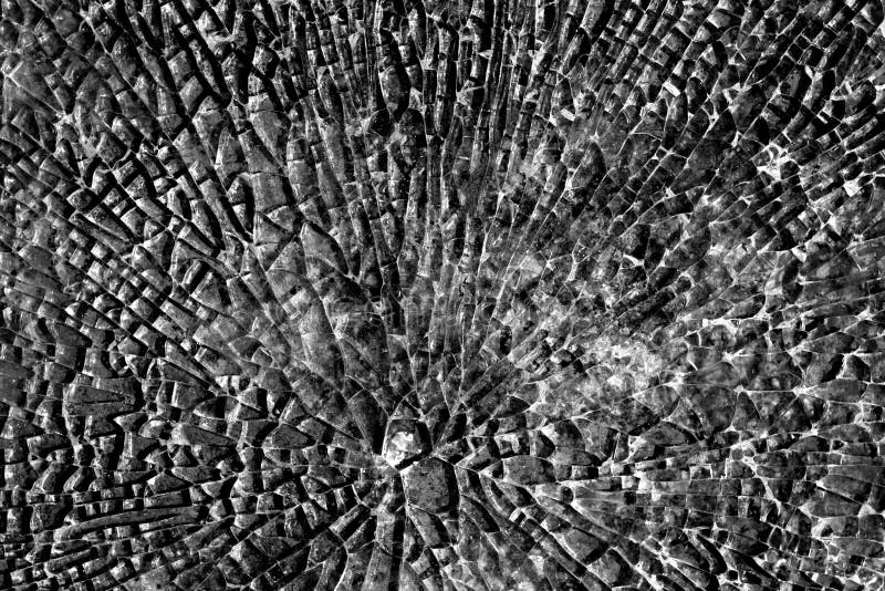 Textura de vidro quebrada em preto e branco fotografia de stock royalty free Textura de vidro quebrada em preto e branco fotografia de stock royalty free
