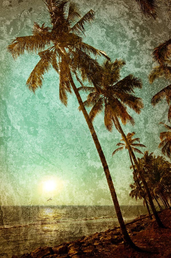 Textura del Grunge con paisaje del océano en estilo del vintage Hermoso fotografía de archivo libre de regalías Textura del Grunge con paisaje del océano en estilo del vintage Hermoso fotografía de archivo libre de regalías