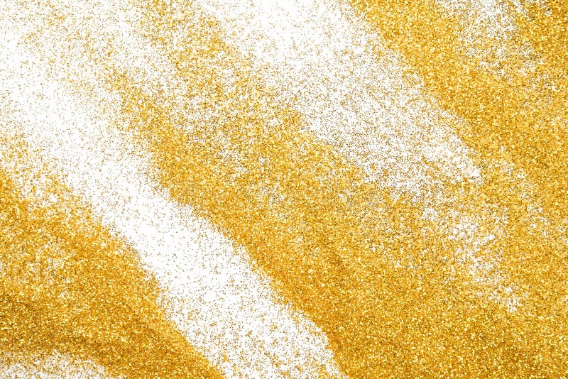 Textura dourada da areia do brilho no fundo branco, abstrato imagem de stock Textura dourada da areia do brilho no fundo branco, abstrato imagem de stock