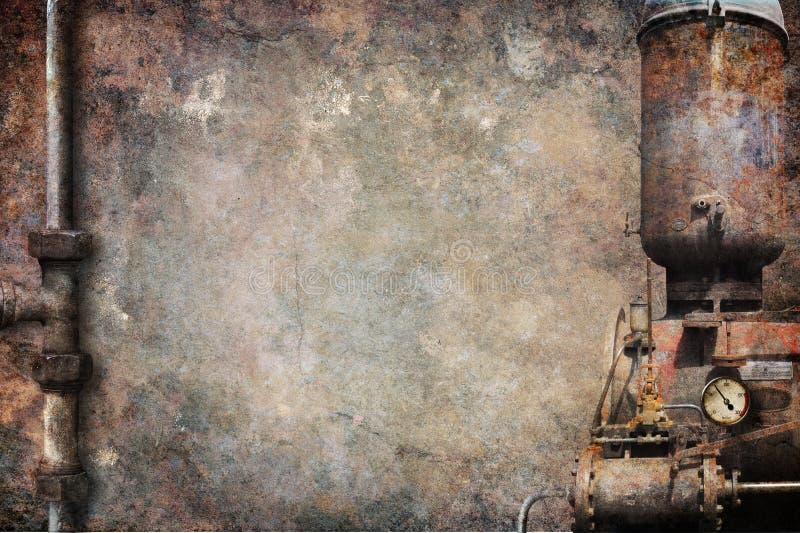 Grunge artistic texture background incorporating images of  industrial old machinery. Grunge artistic texture background incorporating images of  industrial old machinery