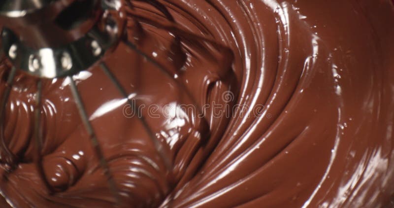 Textura espessa de chocolate com padrão de espiral