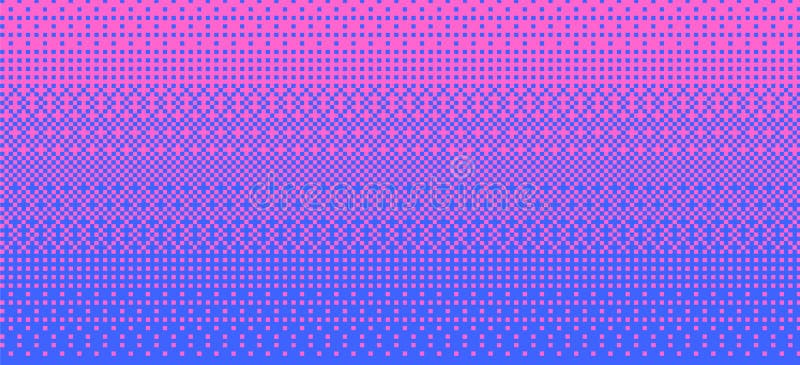 Textura gradiente pixelada. fondo de patrón de color azul y rosa. diseño retro futurista al estilo y2k. estilo de mapa de bits ilustración del vector