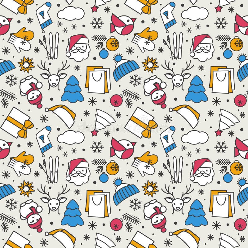 Textura inconsútil - Año Nuevo, la Navidad, invierno stock de ilustración Textura inconsútil - Año Nuevo, la Navidad, invierno stock de ilustración