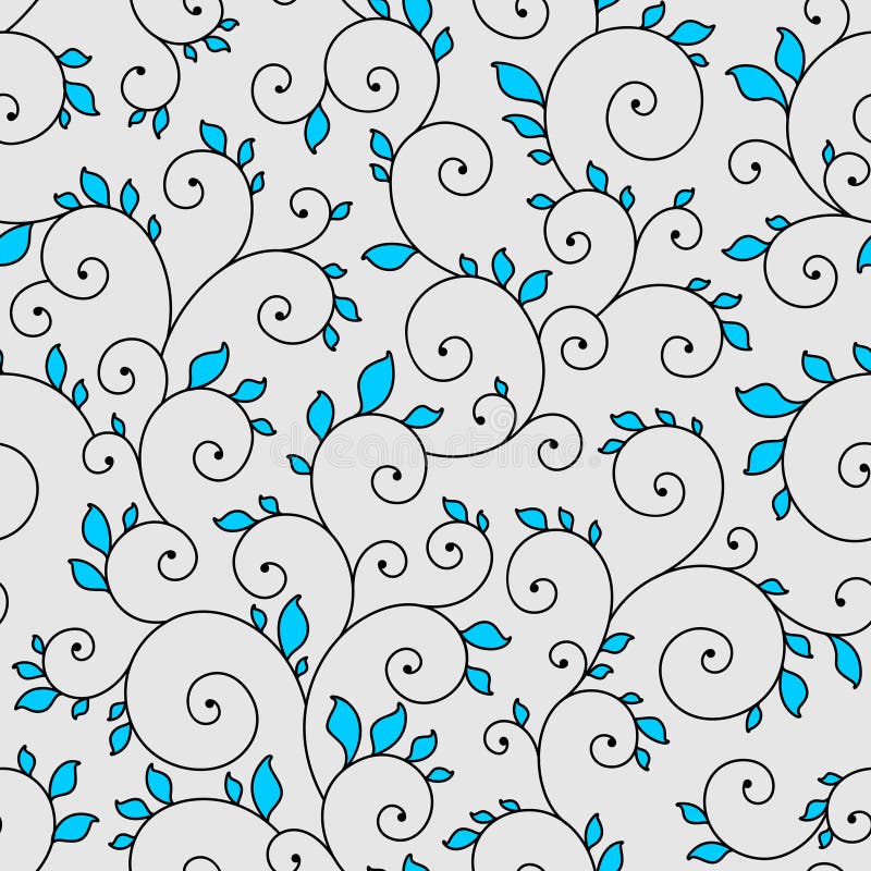 Textura inconsútil con los enrollamientos ilustración del vector Textura inconsútil con los enrollamientos ilustración del vector