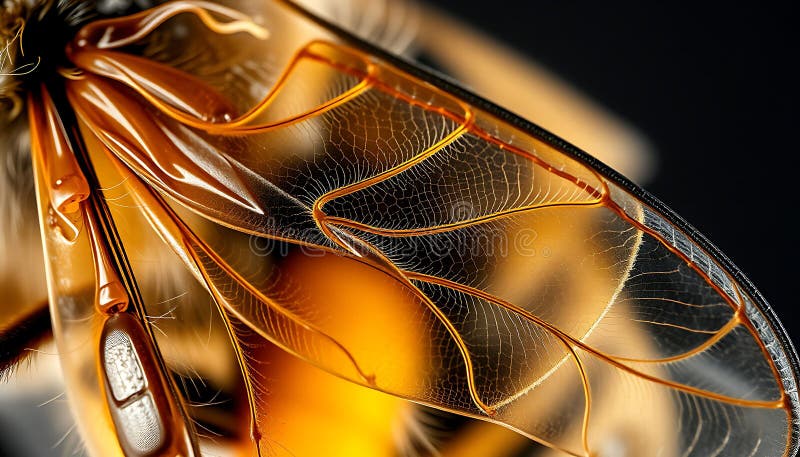 Textura macrocomenzii cu aripi de insecte tipar detaliat natura artei Stock Photo Generative AI stock illustration
