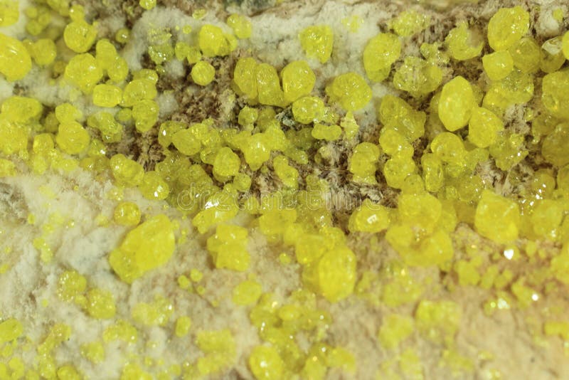 textura mineral natural del azufre