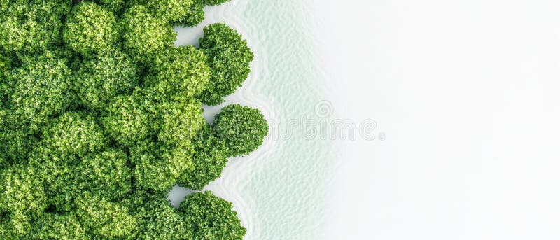 Textura mușchiulețului verde care formează o bordură pe materialul texturat alb. Fundal de frunziș abstract cu spațiu de copiere. stock photo
