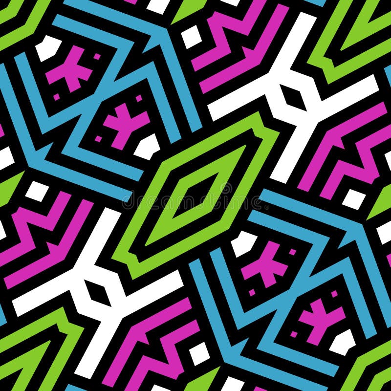 Textura ou fundo sem emenda abstrato com linhas pretas ilustração do vetor