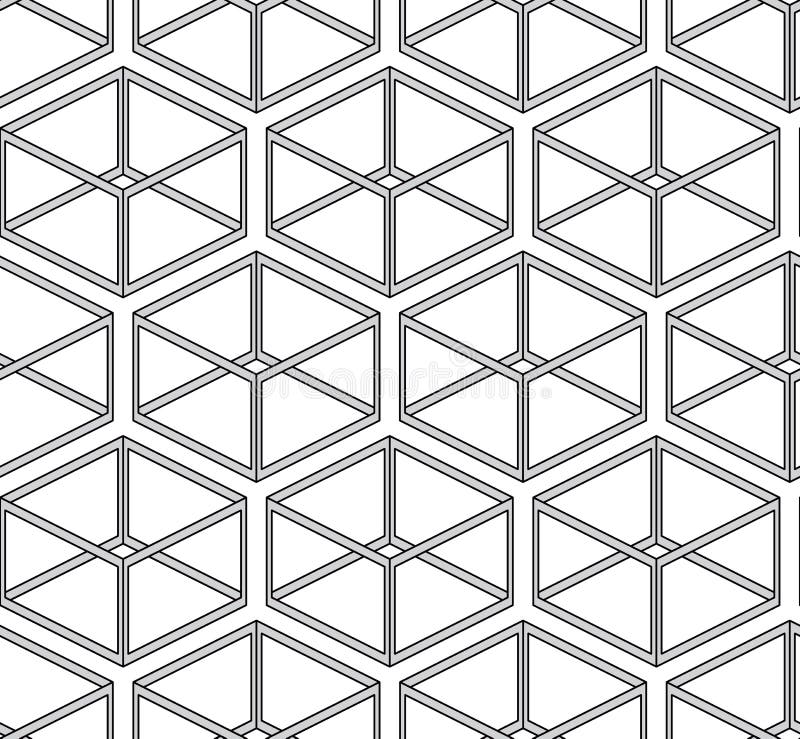 Textura sem emenda do vetor abstrato - parallelepipeds ilustração stock Textura sem emenda do vetor abstrato - parallelepipeds ilustração stock