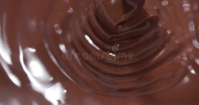 Textura tortuosa do chocolate derretido