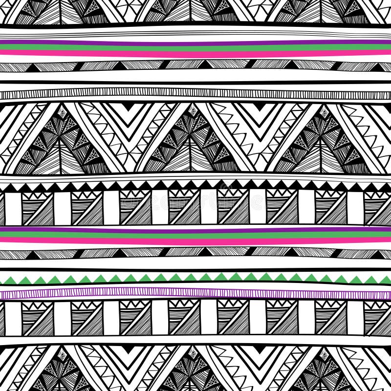 Textura tribal sem emenda do vetor ilustração stock Textura tribal sem emenda do vetor ilustração stock