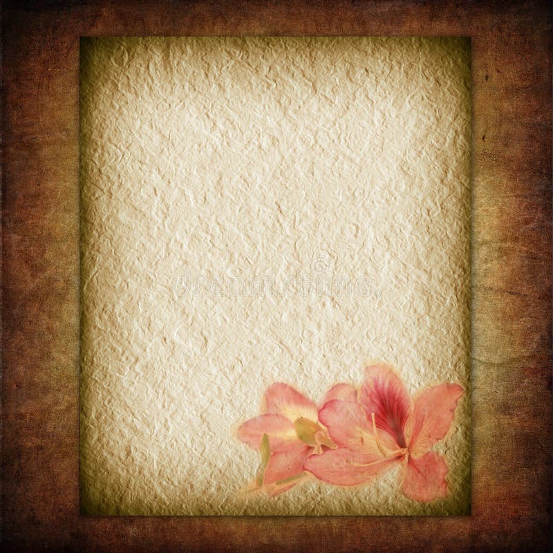 Textural Flower old paper